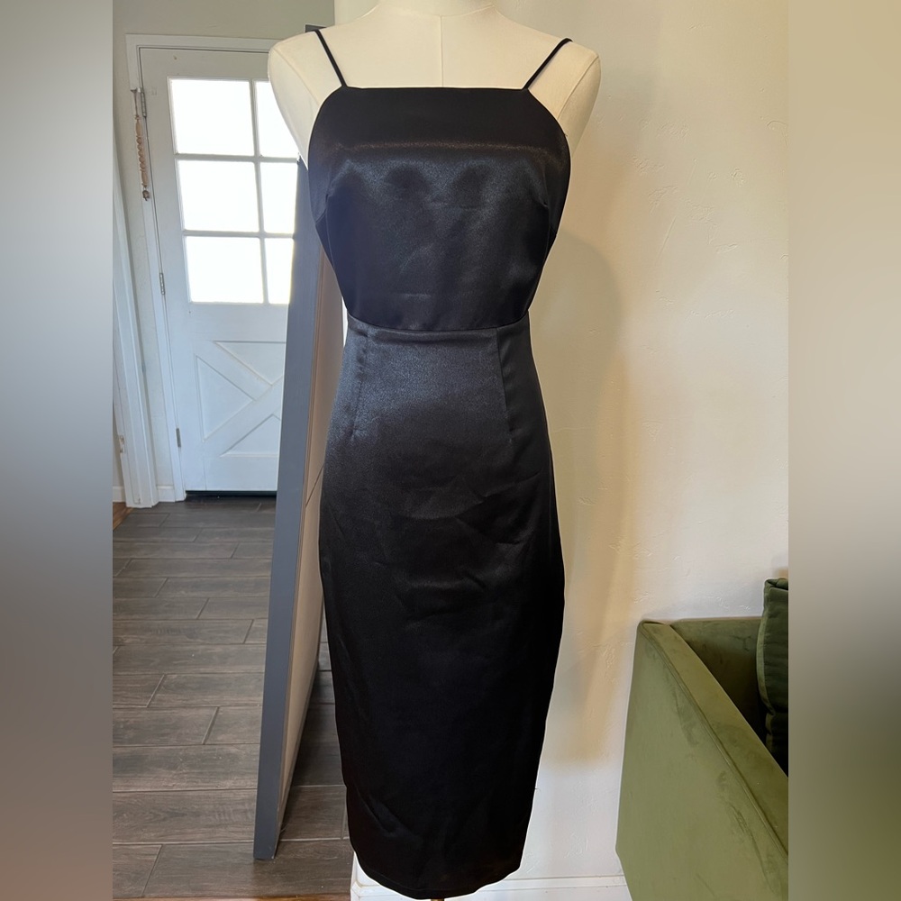 Lulu's Open Back Black Maxi Skirt